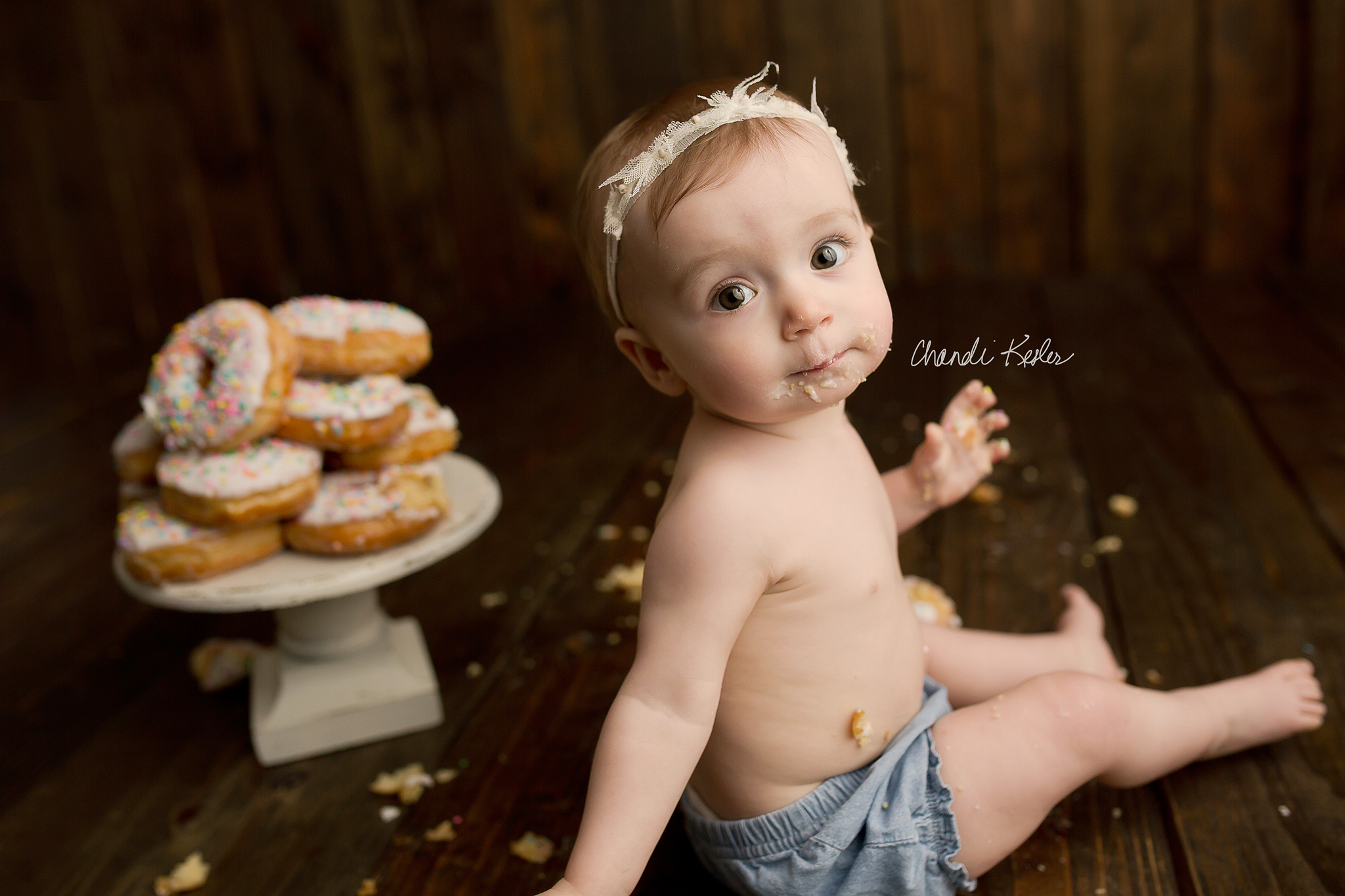 Cake Smash Photographer | Mahomet IL Photographer | Donut Smash Ideas