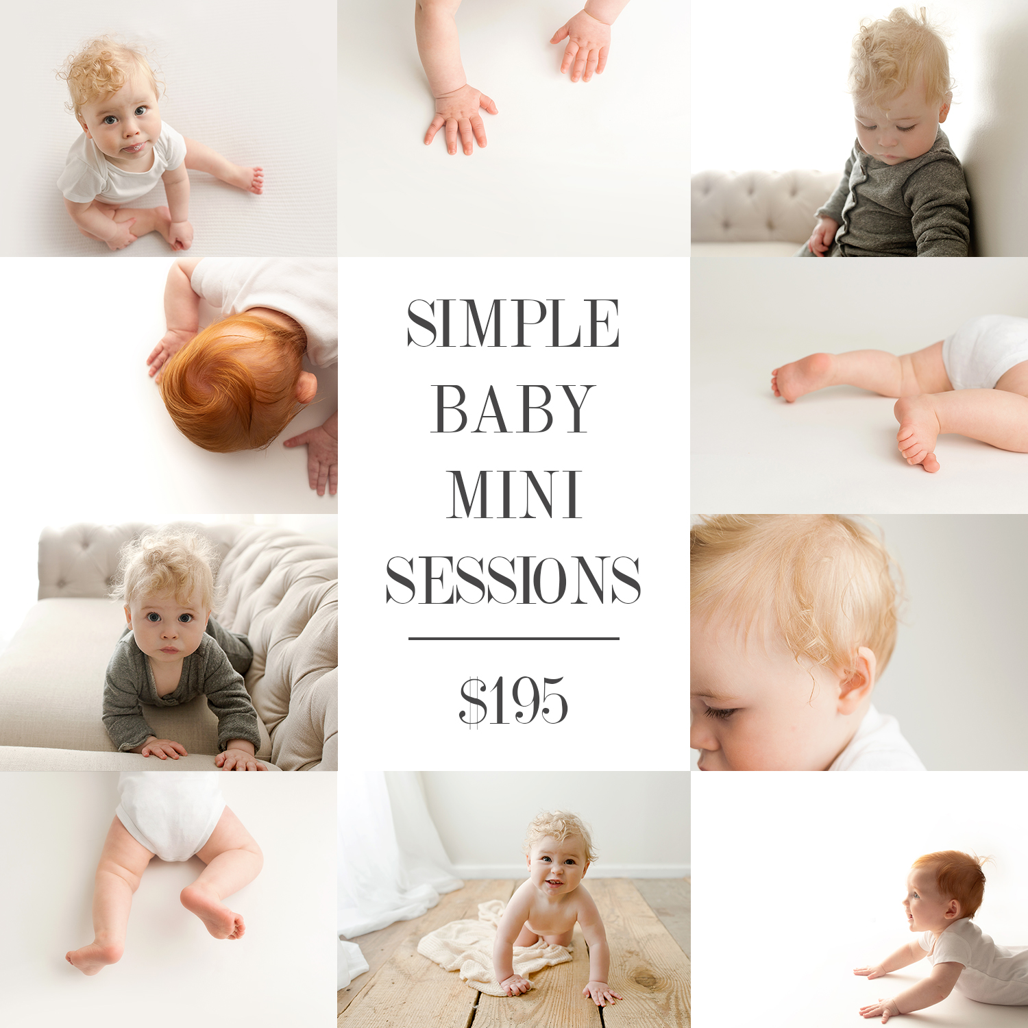 Now Booking Simple Baby Mini Sessions | Bloomington IL Baby Champaign IL Milestone Photographer