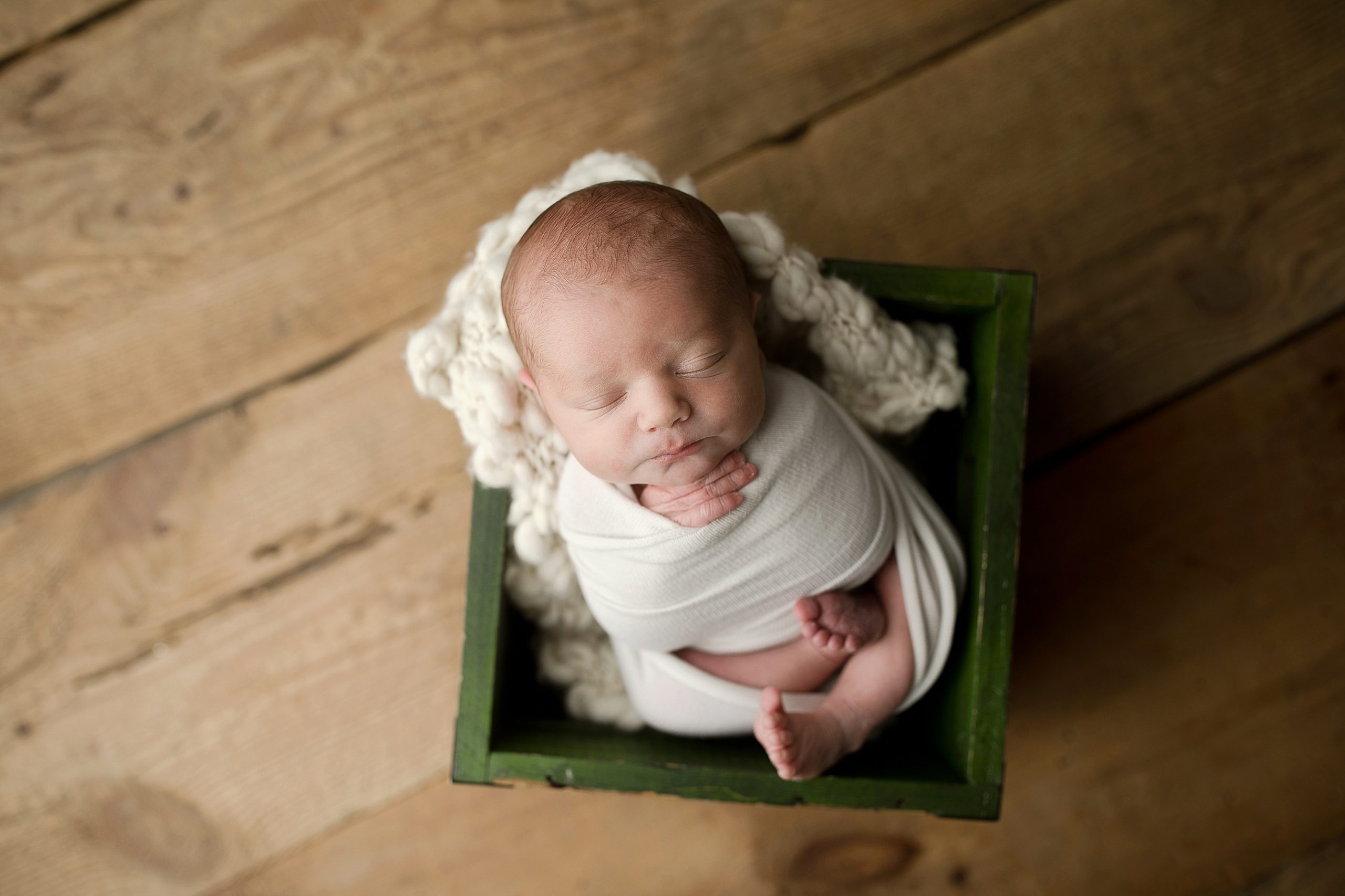 Newborn Session with Asher Featuring Cream, Blue, and Gray | Morton IL Newborn Monticello IL Baby Photographer